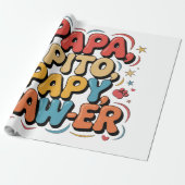 Papa Pito Pappy Pawer Cadeaupapier (Uitgerold)