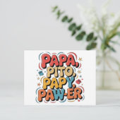 Papa Pito Pappy Pawer Feestdagenkaart (Staand voorkant)