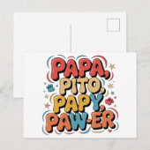 Papa Pito Pappy Pawer Feestdagenkaart (Voorkant / Achterkant)