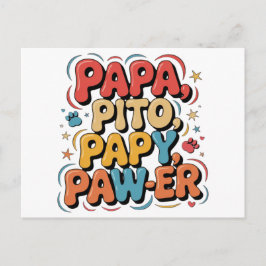 Papa Pito Pappy Pawer Feestdagenkaart