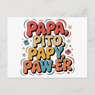 Papa Pito Pappy Pawer Feestdagenkaart