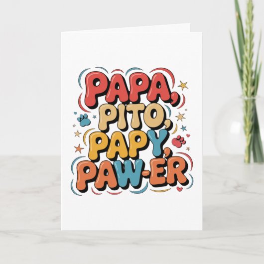 Papa Pito Pappy Pawer Kaart (Voorkant)