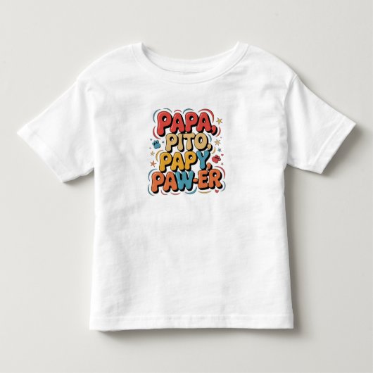 Papa Pito Pappy Pawer Kinder Shirts (Voorkant)