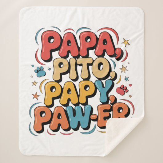 Papa Pito Pappy Pawer Sherpa Deken (Voorkant)