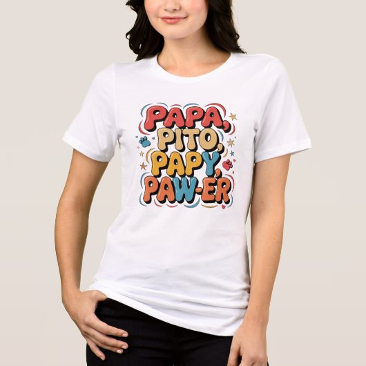 Papa Pito Pappy Pawer Tri-Blend Shirt (Voorkant)