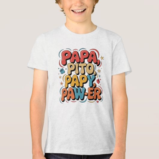 Papa Pito Pappy Pawer Tri-Blend Shirt (Voorkant)