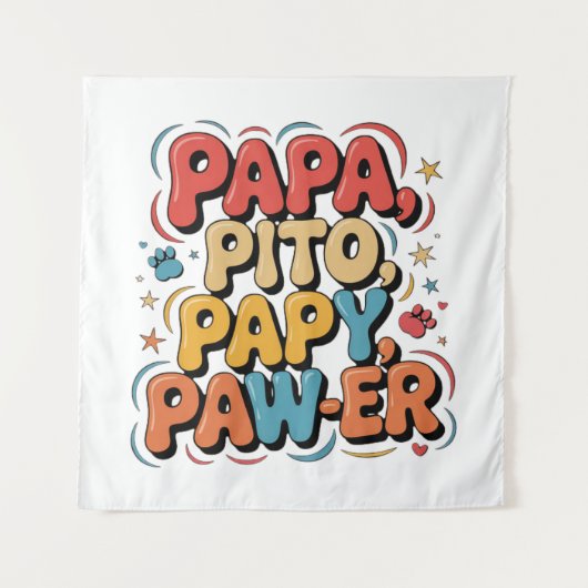 Papa Pito Pappy Pawer Wandkleed (Voorkant)