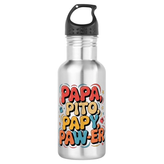 Papa Pito Pappy Pawer Waterfles (Voorkant)