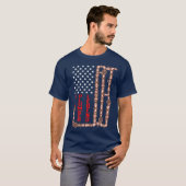 Papa Plumber Legend American Flag Fathers Day T-shirt (Voorkant volledig)