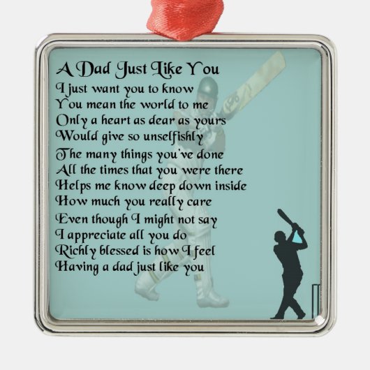 Papa Poem - Cricket design Metalen Ornament (Voorkant)