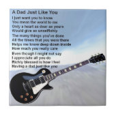 Papa Poem - Guitar Design Tegeltje (Voorkant)