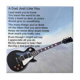 Papa Poem - Guitar Design Tegeltje