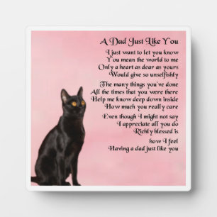 Papa Poem Plaque - Black Cat Design Fotoplaat