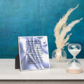 Papa Poem Plaque - Blauw zijdeontwerp Fotoplaat (Insitu)