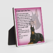Papa Poem Plaque - Doberman Dog Design Fotoplaat (Voorkant)