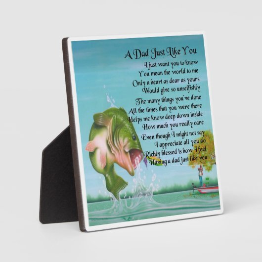 Papa Poem Plaque - Gevist design Fotoplaat (Voorkant)