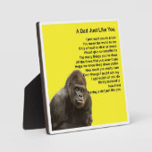 Papa Poem Plaque - Gorilla Design Fotoplaat (Voorkant)