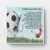 Papa Poem Plaque - Ontwerp van Football Fotoplaat (Voorkant)
