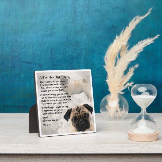 Papa Poem Plaque - Pug Design Fotoplaat (Insitu)