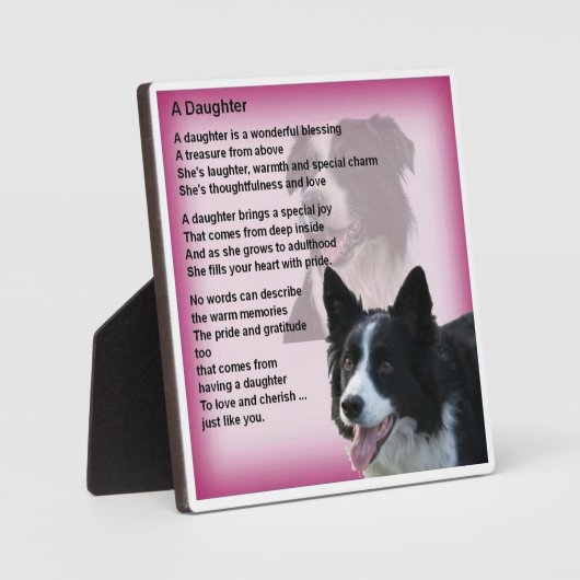 Papa Poem Plaque - RandCollie Design Fotoplaat (Voorkant)