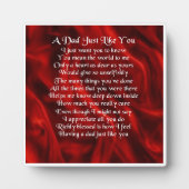 Papa Poem Plaque - Rood zijderijontwerp Fotoplaat (Voorkant)
