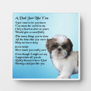 Papa Poem Plaque - Shih Tzu Dog Design Fotoplaat
