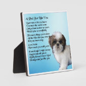 Papa Poem Plaque - Shih Tzu Dog Design Fotoplaat (Voorkant)