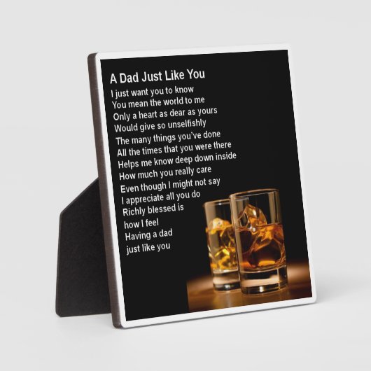 Papa Poem Plaque - Whisky Design Fotoplaat (Voorkant)