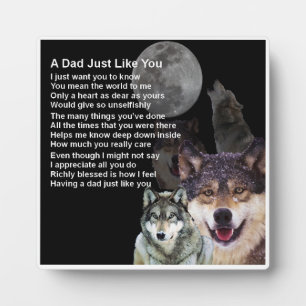 Papa Poem Plaque - Wolf Design Fotoplaat