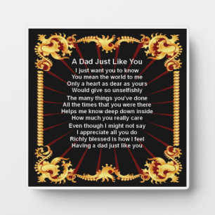 Papa Poem Plaque - Zwart design Fotoplaat