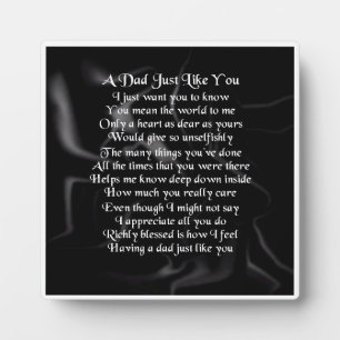 Papa Poem Plaque - Zwart zijderijontwerp Fotoplaat