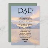 Papa Poem Vaderdag Persoonlijke feestdag Kaart (Voorkant / Achterkant)