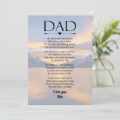 Papa Poem Vaderdag Persoonlijke feestdag Kaart (Staand voorkant)