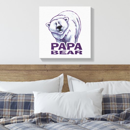 Papa Polar Beer Canvas Afdruk (Insitu (Slaapkamer))