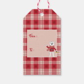 Papa Polar Beer Holding Lantaarn Geschenk Labels Cadeaulabel (Achterkant)