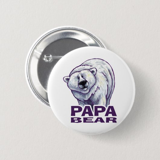 Papa Polar Beer Ronde Button 5,7 Cm (Voorkant /achterkant)