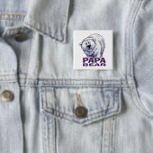 Papa Polar Beer Vierkante Button 5,1 Cm (In situ)