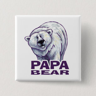 Papa Polar Beer Vierkante Button 5,1 Cm
