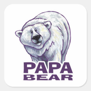 Papa Polar Beer Vierkante Sticker