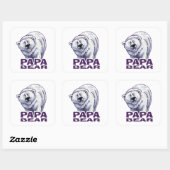 Papa Polar Beer Vierkante Sticker (Vel)