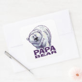 Papa Polar Beer Vierkante Sticker (Envelop)