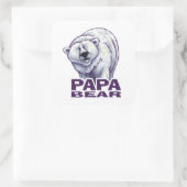 Papa Polar Beer Vierkante Sticker (Tas)