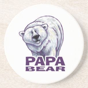 Papa Polar Beer Zandsteen Onderzetter