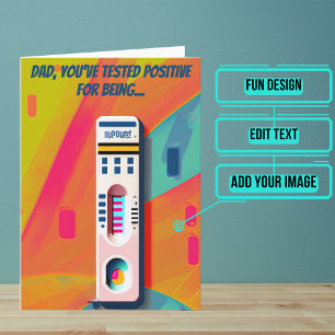 Papa positief getest voor beste vader verjaardag kaart