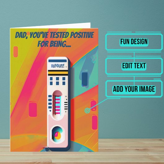 Papa positief getest voor beste vader verjaardag kaart