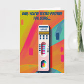 Papa positief getest voor beste vader verjaardag kaart (Voorkant)