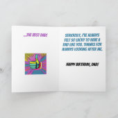 Papa positief getest voor beste vader verjaardag kaart (Binnen)