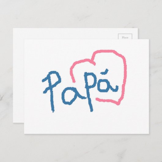 Papá - Postal Briefkaart (Voorkant / Achterkant)