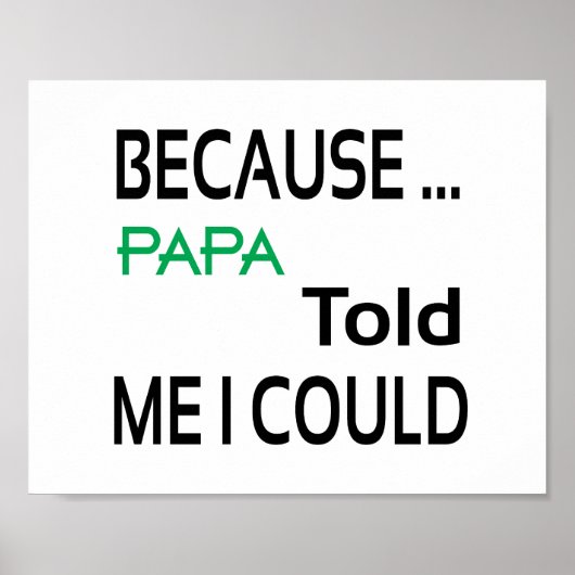 Papa-Poster (standaardgrootte lijst afbeelding) Poster (Voorkant)