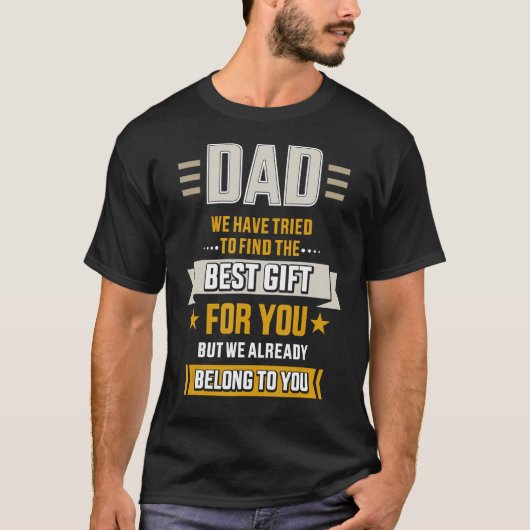 Papa probeerde het beste bij vaderdag te horen van t-shirt (Voorkant)